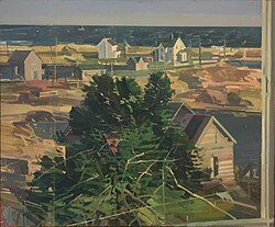Crescent Beach, Block Island, Tower View by C. Sperry Andrews III