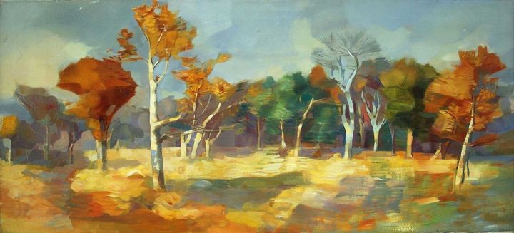 Untitled landscape, painting by C. Sperry Andrews III