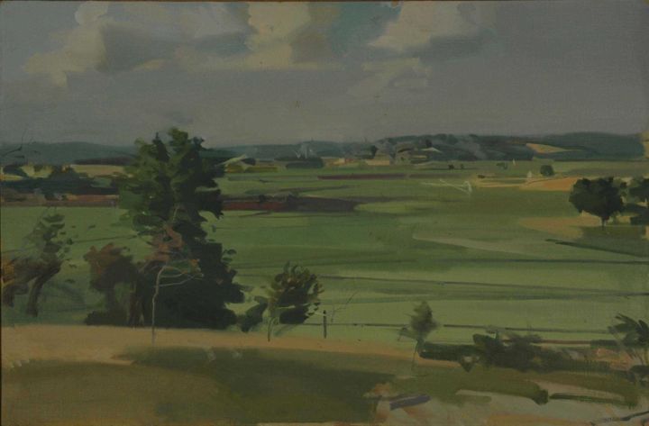 Untitled landscape, painting by C. Sperry Andrews III